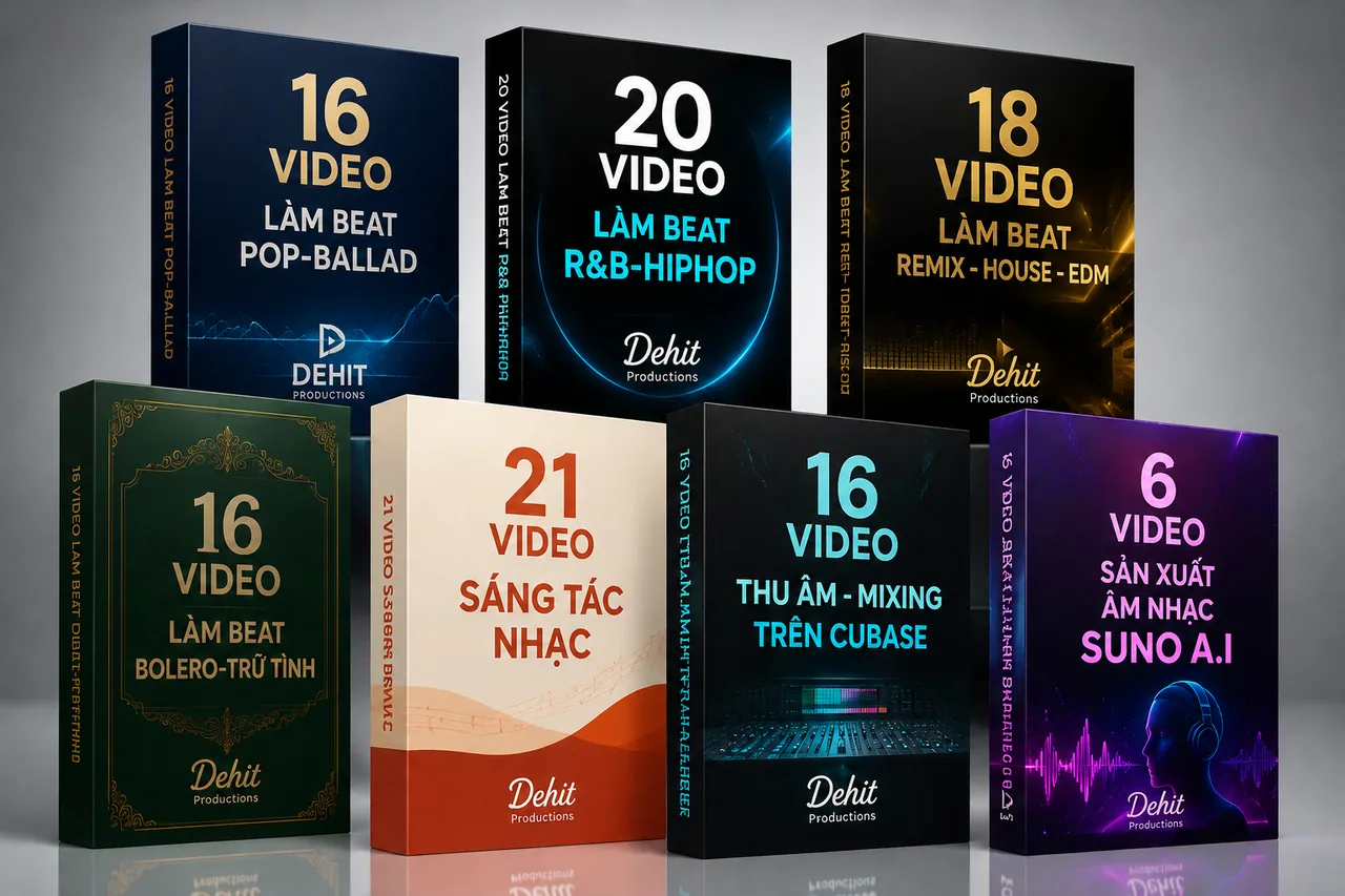Combo 7 khóa học làm nhạc toàn diện DEHIT — 115+ video